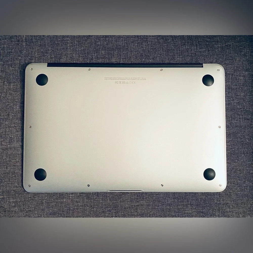 Apple MacBook Air with Charger & Cherry Blossom Wood Case & keyboard cover
